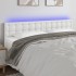 Cabecero con LED cuero sintético blanco 200x5x78/88