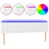 Cabecero con LED cuero sintético blanco 200x5x78/88