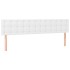 Cabecero con LED cuero sintético blanco 200x5x78/88