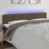Cabecero con LED de tela marrón oscuro 200x5x78/88