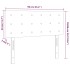 Cabecero con LED cuero sintético blanco 90x5x78/88