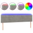 Cabecero con LED de terciopelo gris claro 160x5x78/88