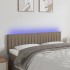 Cabecero con LED de tela gris taupe 144x5x78/88