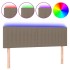 Cabecero con LED de tela gris taupe 144x5x78/88