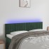 Cabecero con LED de terciopelo gris oscuro 144x5x78/88