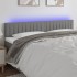 Cabecero con LED de tela gris oscuro 180x5x78/88