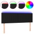 Cabecero con LED de tela negro 144x5x78/88