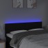 Cabecero con LED de tela negro 144x5x78/88