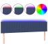 Cabecero con LED de tela azul 200x5x78/88