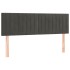 Cabecero con LED de terciopelo gris oscuro 144x5x78/88