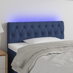 Cabecero con LED de tela azul 90x7x78/88