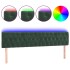 Cabecero con LED de terciopelo verde oscuro 180x7x78/88