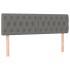 Cabecero con LED de tela gris oscuro 160x7x78/88