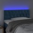 Cabecero con LED de terciopelo azul oscuro 90x7x78/88