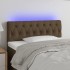 Cabecero con LED de tela marrón oscuro 100x7x78/88