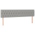 Cabecero con LED de tela gris claro 180x7x78/88