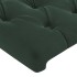 Cabecero con LED de terciopelo verde oscuro 80x7x78/88