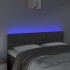 Cabecero con LED de terciopelo gris oscuro 144x7x78/88