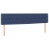 Cabecero con LED de tela azul 200x7x78/88
