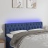 Cabecero con LED de tela azul 160x7x78/88
