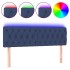 Cabecero con LED de tela azul 160x7x78/88