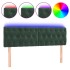 Cabecero con LED de terciopelo gris oscuro 160x7x78/88