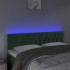 Cabecero con LED de terciopelo gris oscuro 160x7x78/88