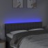 Cabecero con LED de tela gris oscuro 144x5x78/88