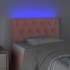 Cabecero con LED de terciopelo rosa 80x7x78/88