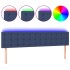 Cabecero con LED de tela azul 160x5x78/88