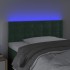 Cabecero con LED de terciopelo verde oscuro 100x5x78/88
