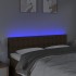 Cabecero con LED de tela marrón oscuro 144x5x78/88