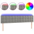 Cabecero con LED de terciopelo gris claro 160x5x78/88