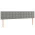 Cabecero con LED de terciopelo gris claro 160x5x78/88