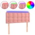 Cabecero con LED de terciopelo rosa 90x5x78/88
