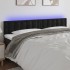 Cabecero con LED de terciopelo negro 160x5x78/88