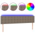 Cabecero con LED de tela gris taupe 180x5x78/88
