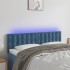 Cabecero con LED de terciopelo marrón oscuro 144x5x78/88