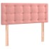 Cabecero con LED de terciopelo rosa 100x5x78/88