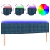 Cabecero con LED de terciopelo azul oscuro 200x5x78/88