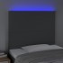 Cabecero con luces LED tela gris oscuro 100x5x118/128