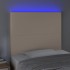 Cabecero con luces LED cuero sintético capuchino