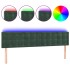 Cabecero con LED de terciopelo verde oscuro 180x5x78/88