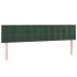 Cabecero con LED de terciopelo verde oscuro 180x5x78/88
