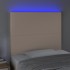 Cabecero luces LED cuero sintético capuchino