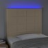 Cabecero con luces LED tela crema 90x5x118/128