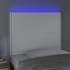 Cabecero con luces LED cuero sintético blanco 100x5x118/128