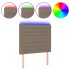 Cabecero con luces LED tela gris taupe 80x5x118/128