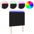 Cabecero con luces LED tela negro 90x5x118/128