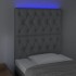 Cabecero con luces LED tela gris claro 80x7x118/128